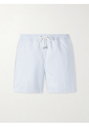 Sunspel - Fine Striped Straight-Leg Swim Shorts - Men - Blue - XS