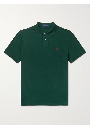 Polo Ralph Lauren - Slim-Fit Logo-Embroidered Cotton-Piqué Polo Shirt - Men - Green - XS