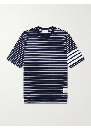 Thom Browne - Striped Cotton T-Shirt - Men - Blue - 1