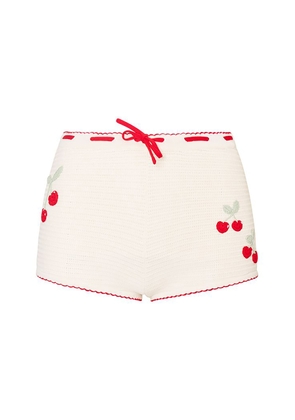 LoveShackFancy Nandie Cherry Crochet Shorts - Moda Operandi