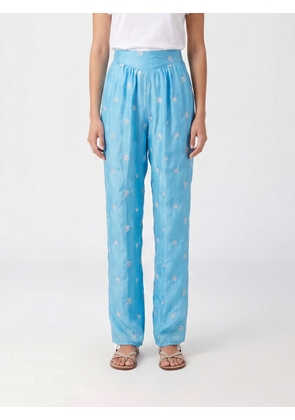 FORTE FORTE Pants Woman color Gnawed Blue