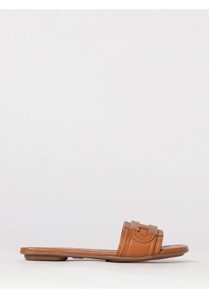 HOGAN Heeled Sandal Woman color Leather