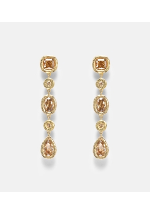 Octavia Elizabeth Nesting Gem 18kt gold drop earrings with diamonds