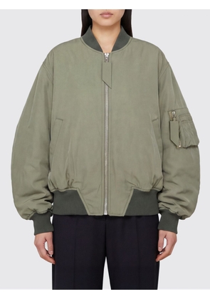 THE ATTICO Cropped Relaxed Fit Bomber Jacket with Dropped Shoulders
