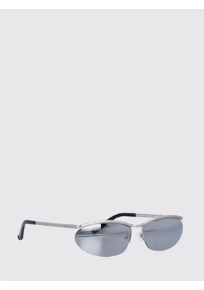 THE ATTICO Charlotte Silver-Tone Metal Oval Frame Sunglasses