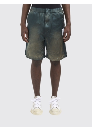 MAISON MIHARA YASUHIRO Abstract Print Cotton Jogging Shorts with Distressed Effect