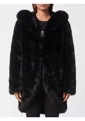 PHILIPP PLEIN Fur Coat Woman color Black