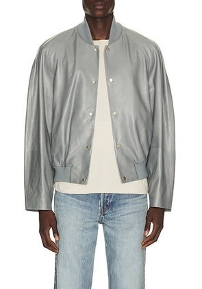 Fear of God 9 Raglan Bomber Jacket in Metallic Grey - Grey. Size XL/1X (also in M, L).