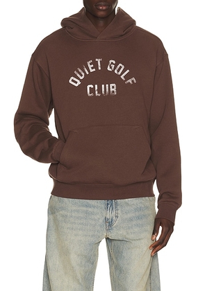 Quiet Golf QGC Hoodie in Brown - Brown. Size XL/1X (also in S, M).