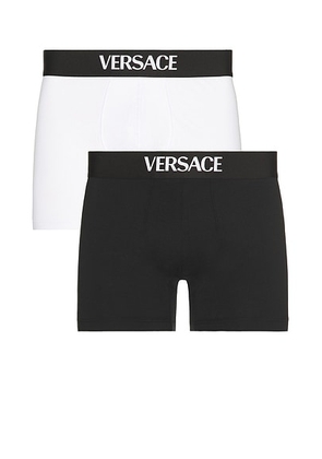 VERSACE Bi-Pack Trunk in Black & White - Multi. Size 3 (also in 4, 5, 6).