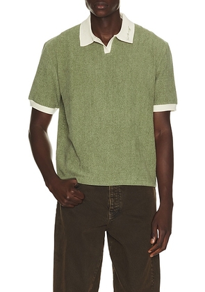 Honor The Gift Pique Colorblock Polo in Sage - Green. Size XXL/2X (also in S, M, L, XL/1X).