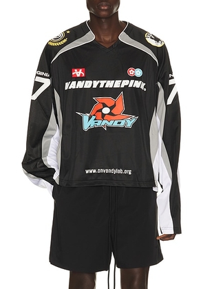 VANDYTHEPINK Moto Jersey in Black - Black. Size S (also in XS, M, L, XL/1X).