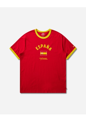 Men s Spain Ringer T-Shirt Red