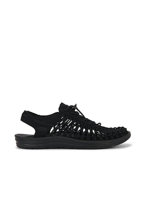 KEEN Uneek-M in Black & Black - Black. Size 9.5 (also in 8, 9, 10, 10.5, 11, 12, 13).