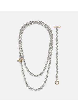 David Yurman DY MercerÂ® sterling silver and 18kt gold chain necklace with diamonds