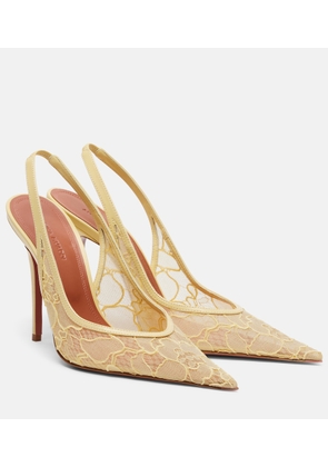 Amina Muaddi Anok lace slingback pumps