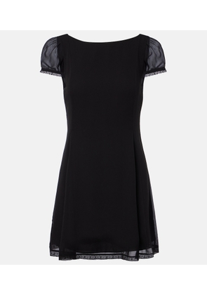 Posse Priscilla lace-trimmed silk minidress