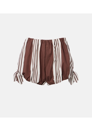 Posse Rosie striped cotton shorts