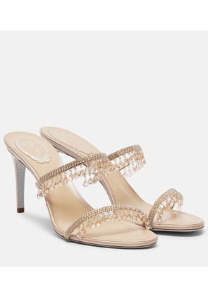 Rene Caovilla Chandelier embellished satin sandals