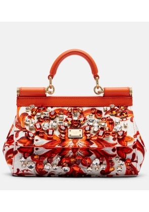 Dolce&Gabbana Sicily Mini embellished top-handle bag