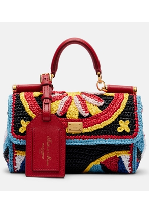 Dolce&Gabbana My Sicily Mini crochet top-handle bag