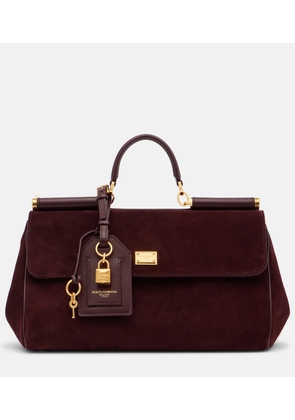 Dolce&Gabbana Sicily Medium suede top-handle bag
