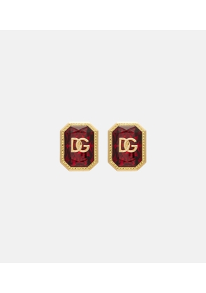 Dolce&Gabbana DG embellished clip-on earrings