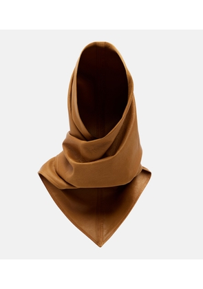 Nour Hammour Draped leather hood