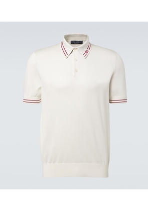 Dolce&Gabbana DG silk polo shirt