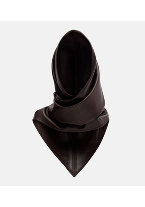 Nour Hammour Draped leather hood