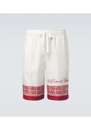 Dolce&Gabbana Majolica silk twill jacquard Bermuda shorts