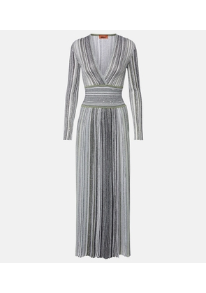 Missoni Striped lame maxi dress
