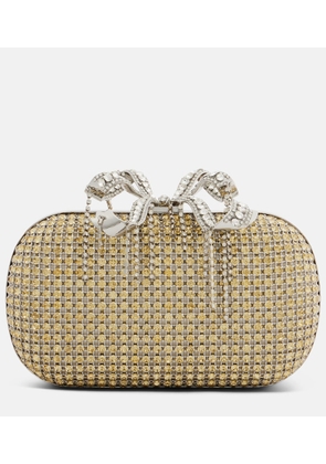 Self-Portrait Crystal-embellished box clutch