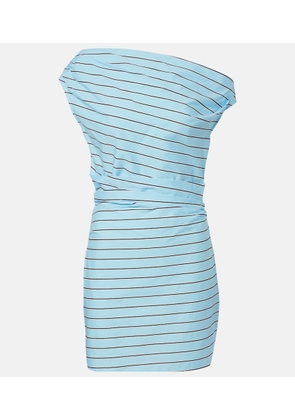 Staud Phare striped cotton poplin minidress