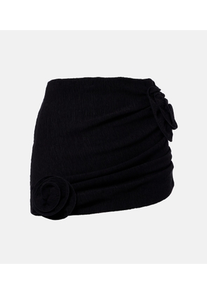 Magda Butrym Floral-applique crepe miniskirt