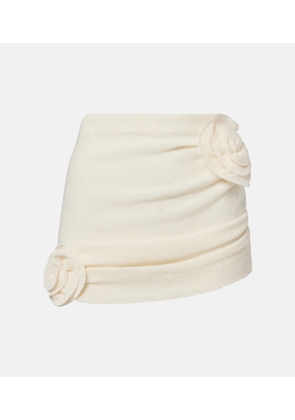 Magda Butrym Floral-applique crepe miniskirt