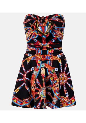 Dolce&Gabbana Printed silk-blend minidress