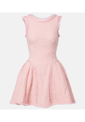 Self-Portrait Sequined boucle tweed minidress