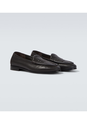 Bottega Veneta Silenzio Intrecciato leather loafers