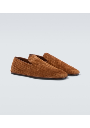 Bottega Veneta Palazzo Intrecciato suede loafers