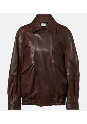 Nour Hammour Rafe leather bomber jacket