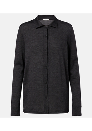 The Row Ocari knitted cashmere and silk shirt