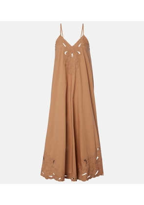 Juliet Dunn Broderie anglaise cotton slip dress