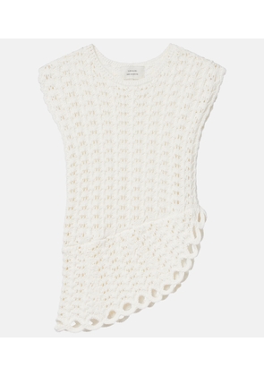 Loulou de Saison Saez asymmetric scalloped crochet top