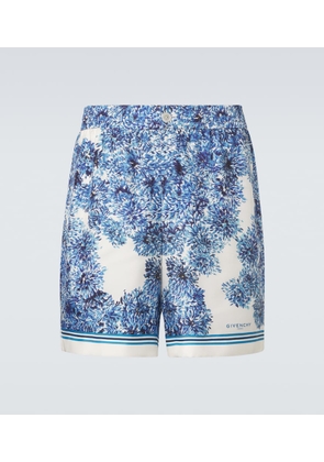 Givenchy Couture Seam printed silk twill shorts