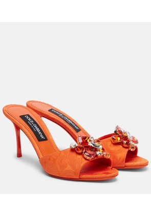 Dolce&Gabbana Embellished brocade mules