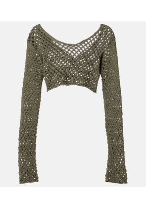Bananhot Magen crochet cotton-blend crop top