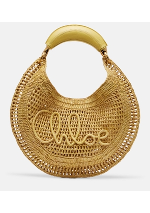 Chloe Summer Banana raffia shoulder bag