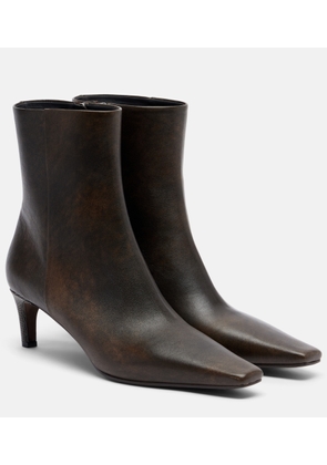 Brunello Cucinelli Monili leather ankle boots
