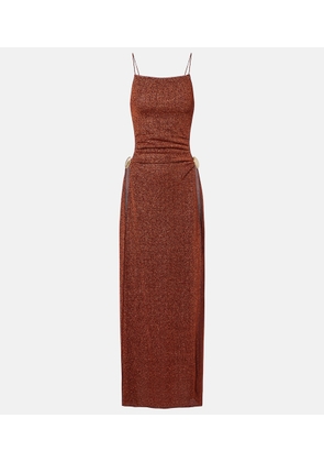 Oseree Lumiere Shell open-back midi dress